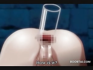 Hardcore ass toying scene with naked hentai sex doll