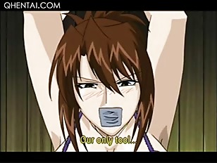 Hentai roped sex slave gets big nipples sucked in close-up