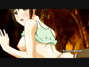 Brunette hentai beauty banged