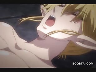 Naked hentai babe wrapped up and fucked by tentacles