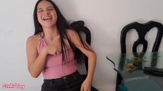 visits me and records herself naked in my house