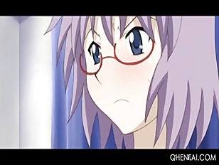 Cute  horny hentai teens trying oral sex for the first time