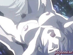 Hentai gets holes and mouth fucked