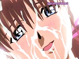 Hentai gets mouth filled with sperm