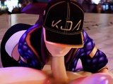 LoL Busty Whores Sucks and Rides on Huge Dick